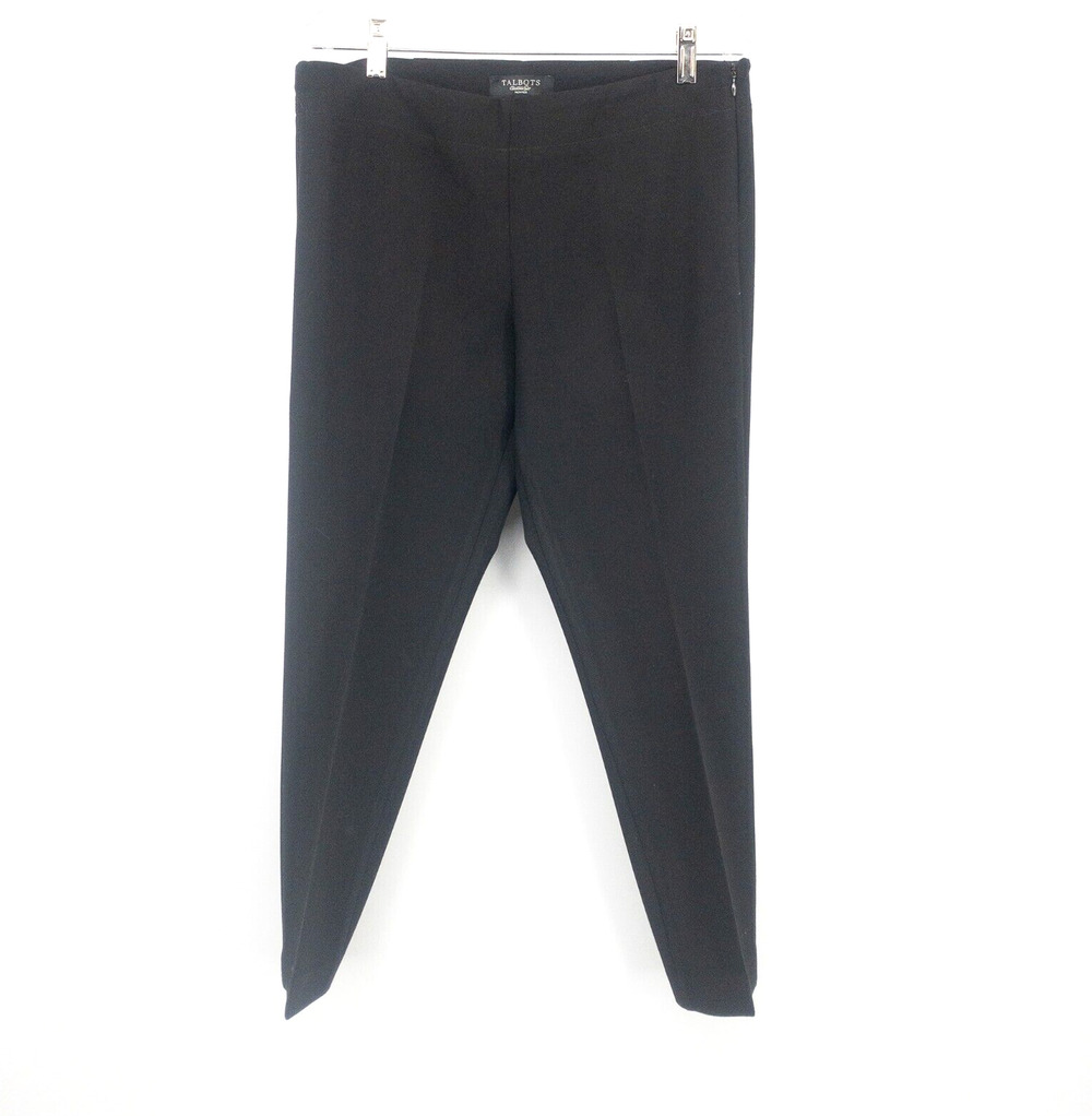 Talbots Women 10P Black Modern Fit Ankle Pants Petite Work Career